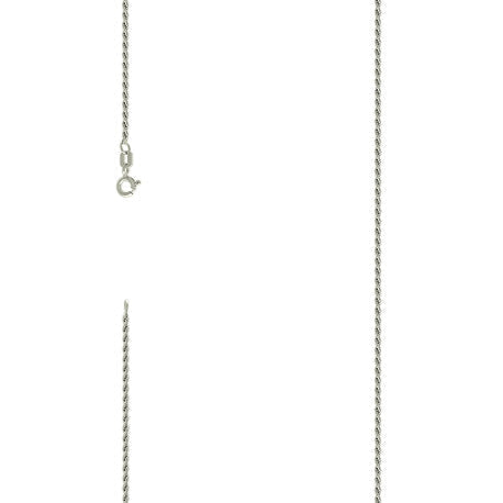 925 Sterling Silver Solid Rope Chain Silver 025 0.5mm
