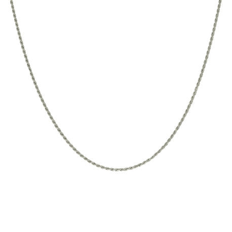 925 Sterling Silver Solid Rope Chain Silver 035 1.5mm