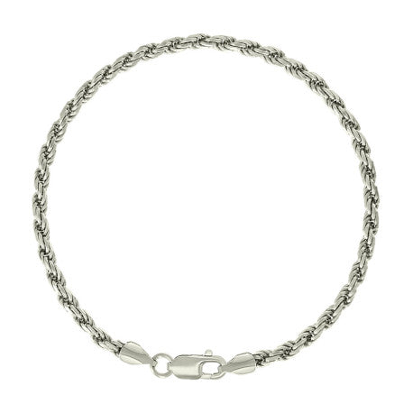 925 Sterling Silver Solid Rope Chain Silver 070 3.5mm