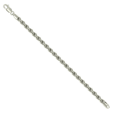 925 Sterling Silver Solid Rope Chain Silver 120 5mm