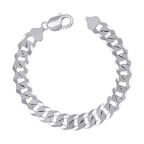 925 Sterling Silver Solid Super Flat Cuban Chain Rhodium 300 10.8M