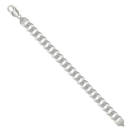 925 Sterling Silver Solid Super Flat Cuban Chain Silver 300 10.8mm