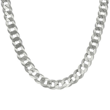 925 Sterling Silver Solid Super Flat Cuban Chain Silver 300 10.8mm