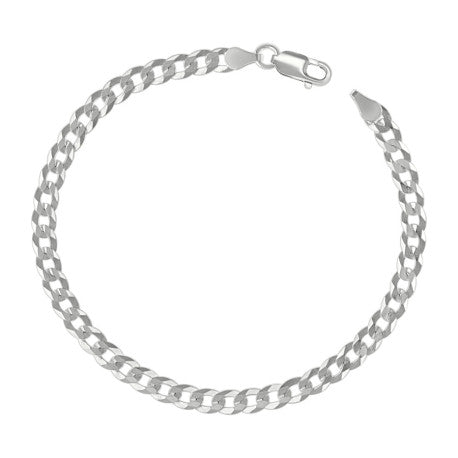 925 Sterling Silver Solid Super Flat Cuban Chain Silver 120 4.7mm