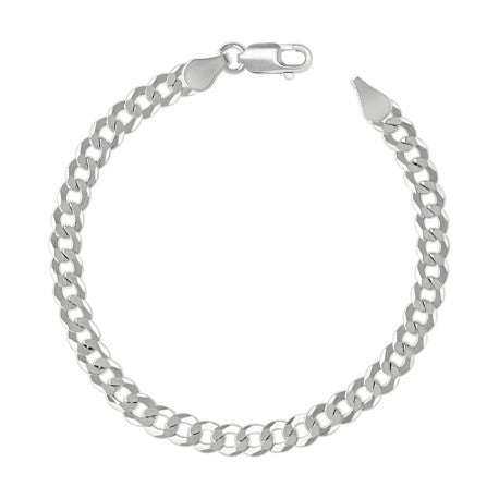 925 Sterling Silver Solid Super Flat Cuban Chain Silver 150 5.2mm