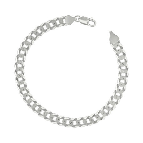 925 Sterling Silver Solid Super Flat Cuban Chain Silver 180 7.2mm