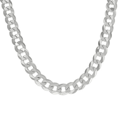 925 Sterling Silver Solid Super Flat Cuban Chain Silver 180 7.2mm