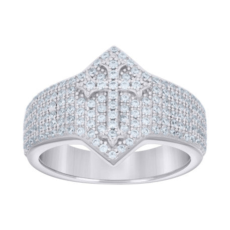 925 Sterling Silver 0.97Ctw Moissanite Ring S8-S10