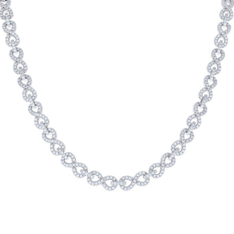 925 Sterling Silver 16.55Ctw Moissanite Necklace 8