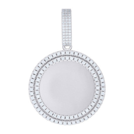 925 Sterling Silver 1.72Ctw Moissanite Pendant