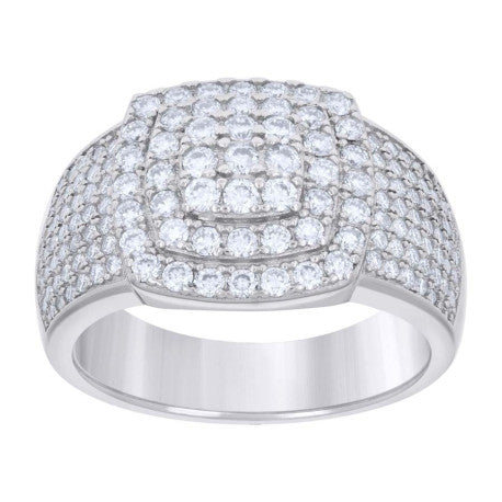 925 Sterling Silver 2.32Ctw Moissanite Ring S7-S11
