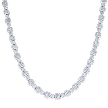 925 Sterling Silver 2.89Ctw Moissanite Necklace 6m