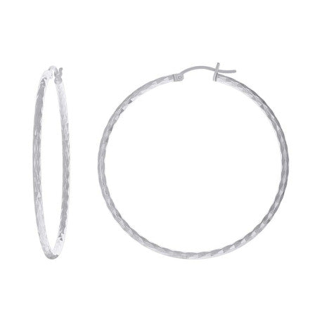 925 Sterling Silver 2mm-45mm Hoop Earring Silver F