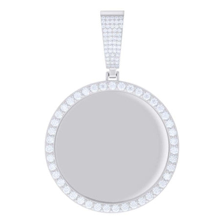 925 Sterling Silver 3.04Ct Moissanite Pendant