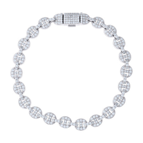 925 Sterling Silver 3.32Ctw Moissanite Necklace 7m