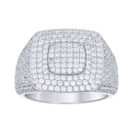 925 Sterling Silver 3.49Ctw Moissanite Ring S10-S1