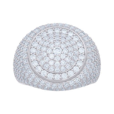 925 Sterling Silver 4.36Ctw Moissanite Ring S8-S10