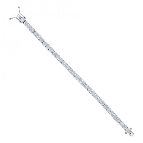 925 Sterling Silver 5mm-9" Tennis Bracelet 4Prong