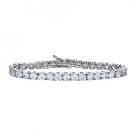 925 Sterling Silver 5mm-9" Tennis Bracelet 4Prong