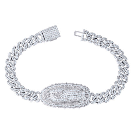 925 Sterling Silver 6.27Ctw Moissanite Bracelet 8.