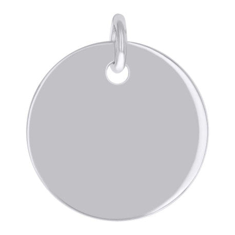 925 Sterling Silver  6.5mm Pendant Silver Plated