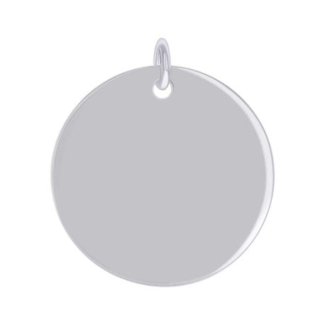 925 Sterling Silver  6.5mm Pendant Silver Plated