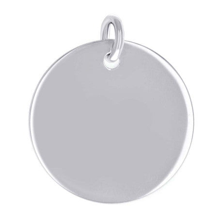 925 Sterling Silver  6.5mm Pendant Silver Plated