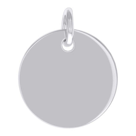 925 Sterling Silver  6.5mm Pendant Silver Plated
