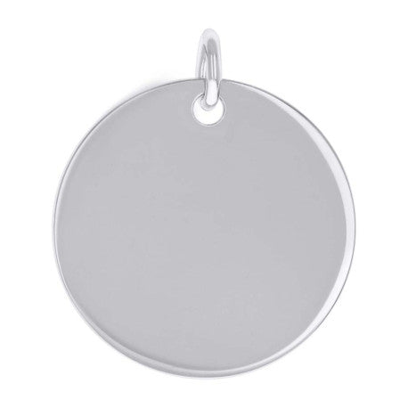 925 Sterling Silver  6.5mm Pendant Silver Plated