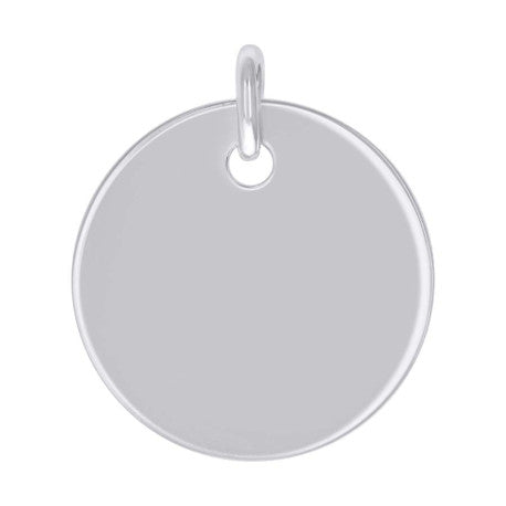 925 Sterling Silver  6.5mm Pendant Silver Plated