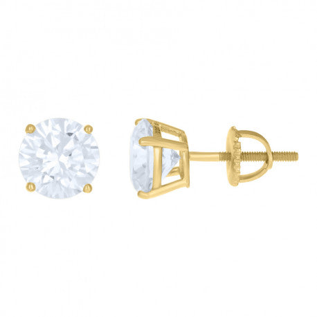 925 Sterling Silver 8mm Round Stud Earrings