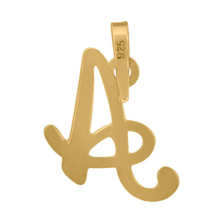 925 Sterling Silver "A" Initial Pendant
