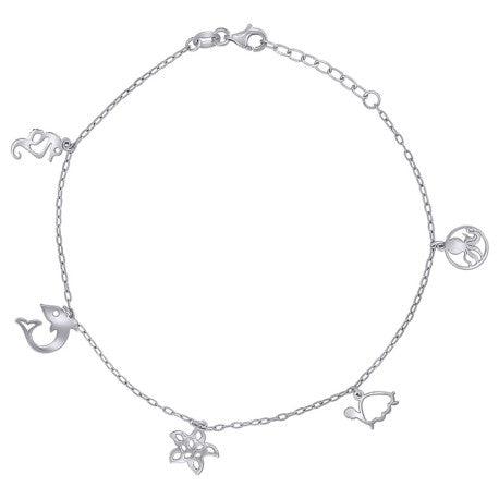 925 Sterling Silver Anklet-10"
