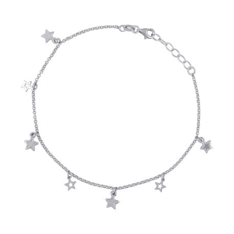 925 Sterling Silver Anklet 9"+1'