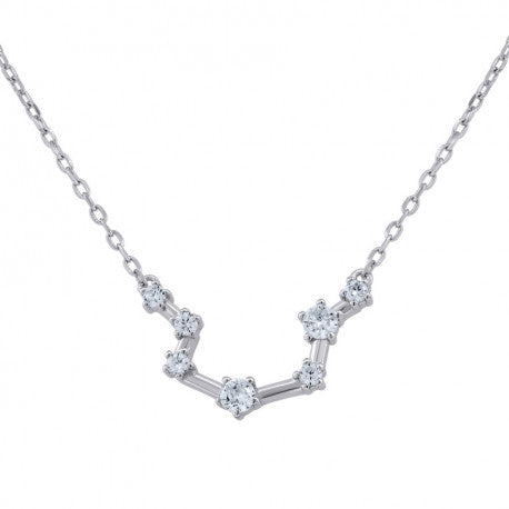 925 Sterling Silver Aquarius 18" Necklace
