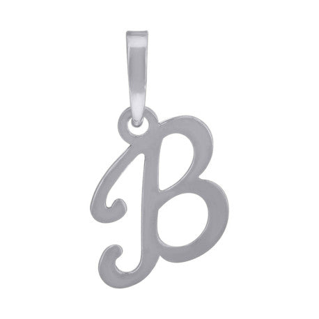 925 Sterling Silver "B" Initial Pendant