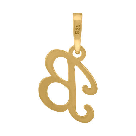 925 Sterling Silver "B" Initial Pendant