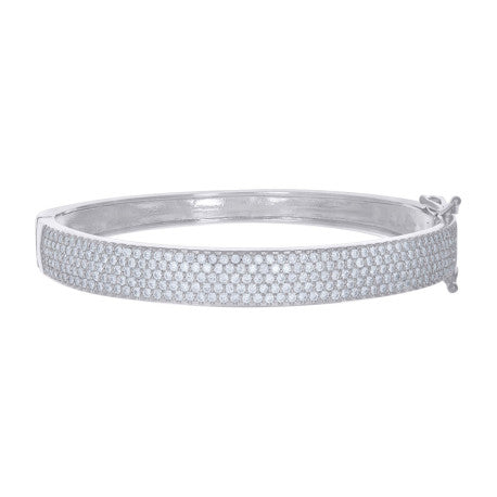 925 Sterling Silver Bangle With Moissanite 3.5Ctw