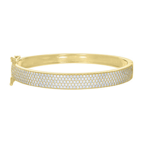 925 Sterling Silver Bangle With Moissanite 3.5Ctw