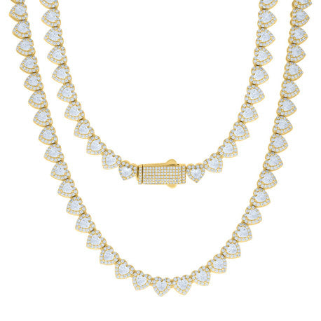 925 Sterling Silver Cz 7mm Chain