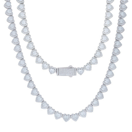 925 Sterling Silver Cz 7mm Chain
