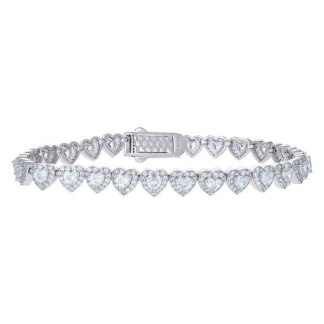 925 Sterling Silver Cz 7mm Chain