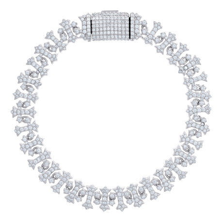 925 Sterling Silver Cz Bracelet 10mm-7"