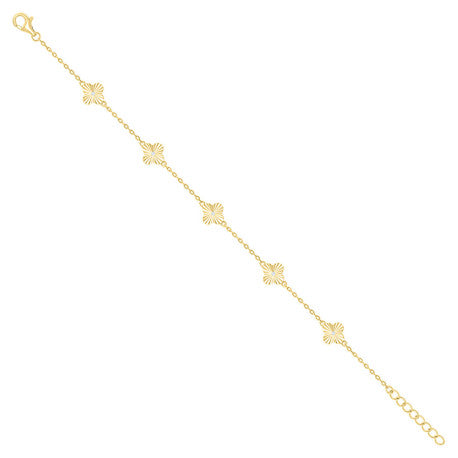 925 Sterling Silver Cz Bracelet 7.5" (6.5"+1")