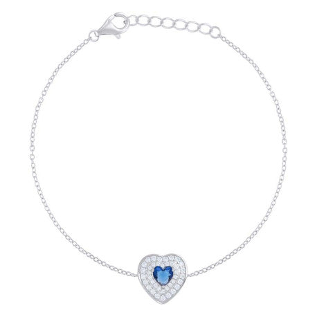 925 Sterling Silver Cz Bracelet 7.75"