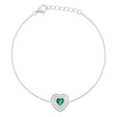 925 Sterling Silver Cz Bracelet 7.75"