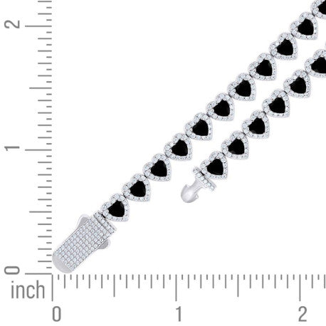 925 Sterling Silver Cz Bracelet 7"