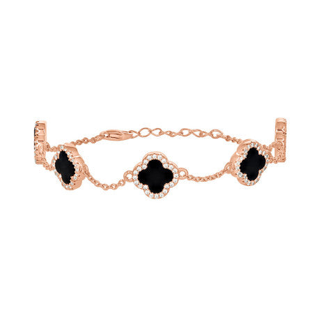 925 Sterling Silver Cz Bracelet 8" (7"+1")