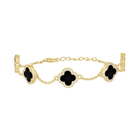 925 Sterling Silver Cz Bracelet 8" (7"+1")