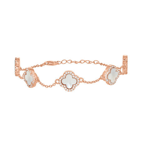 925 Sterling Silver Cz Bracelet 8" (7"+1")